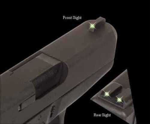 Truglo TG231G1 Brite-Site Tritium Night Sights Fits Glock 17/17L/19/22/23/24/26/27/33/34/35/38/39 Green Front/Re